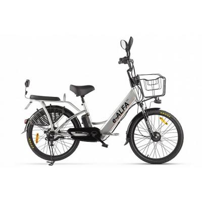 Велогибрид GREEN CITY e-ALFA new серебристый-2152