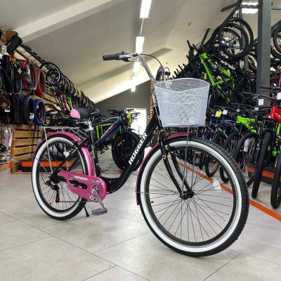 26'' Вел-д HOGGER 'SIGOURA' V 7ск, алюм Корзина 19'' L черно-розовый