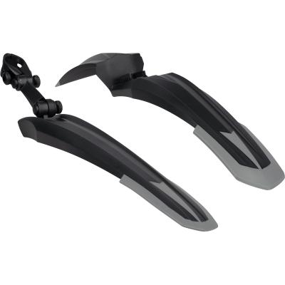 24-29Крылья EVOLUTION MTB , комплект перед/задн пластиковые, серо-черные 00-00014370